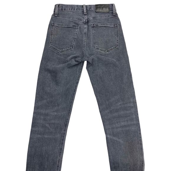 DENIM FORUM Aritzia The Yoko High Rise Slim Jean Sz 23 Frayed Cut Off Hem - Picture 10 of 13